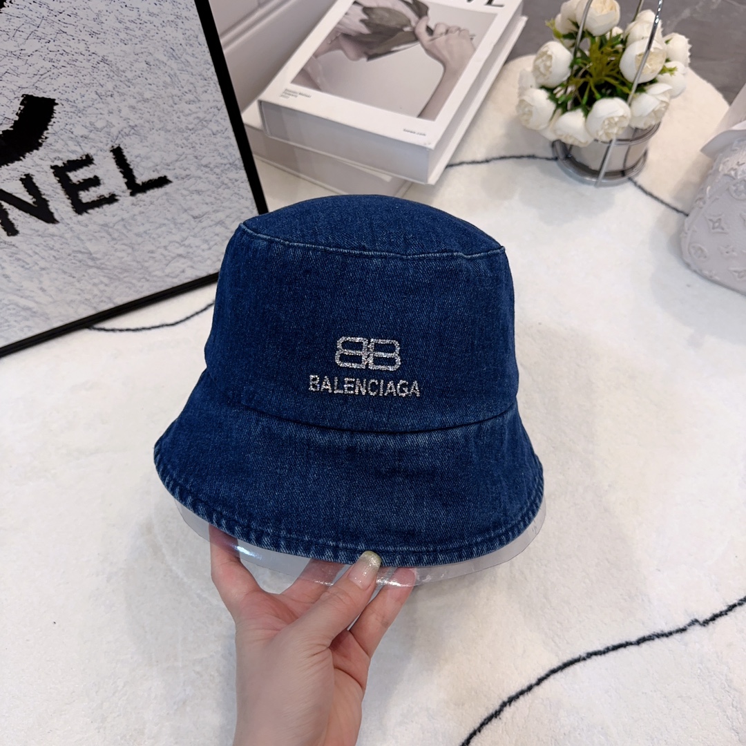 발렌시아가 데님 피셔맨 모자 상세 이미지 2