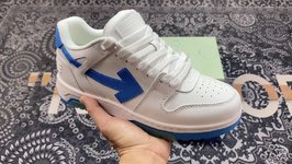 Off-White Shoes Sneakers Beige Blue Sky White Vintage Low Tops