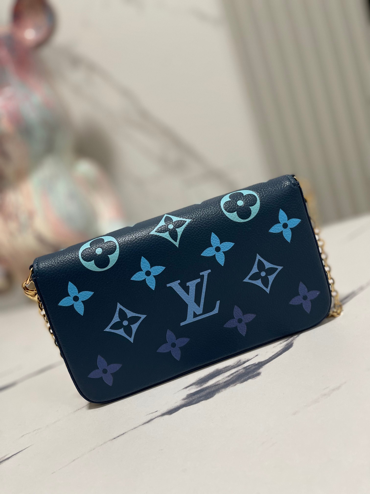 顶级原单独家实拍M82349蓝色全皮三件套系列M61276本款PochetteFélicie链条包为Mo
