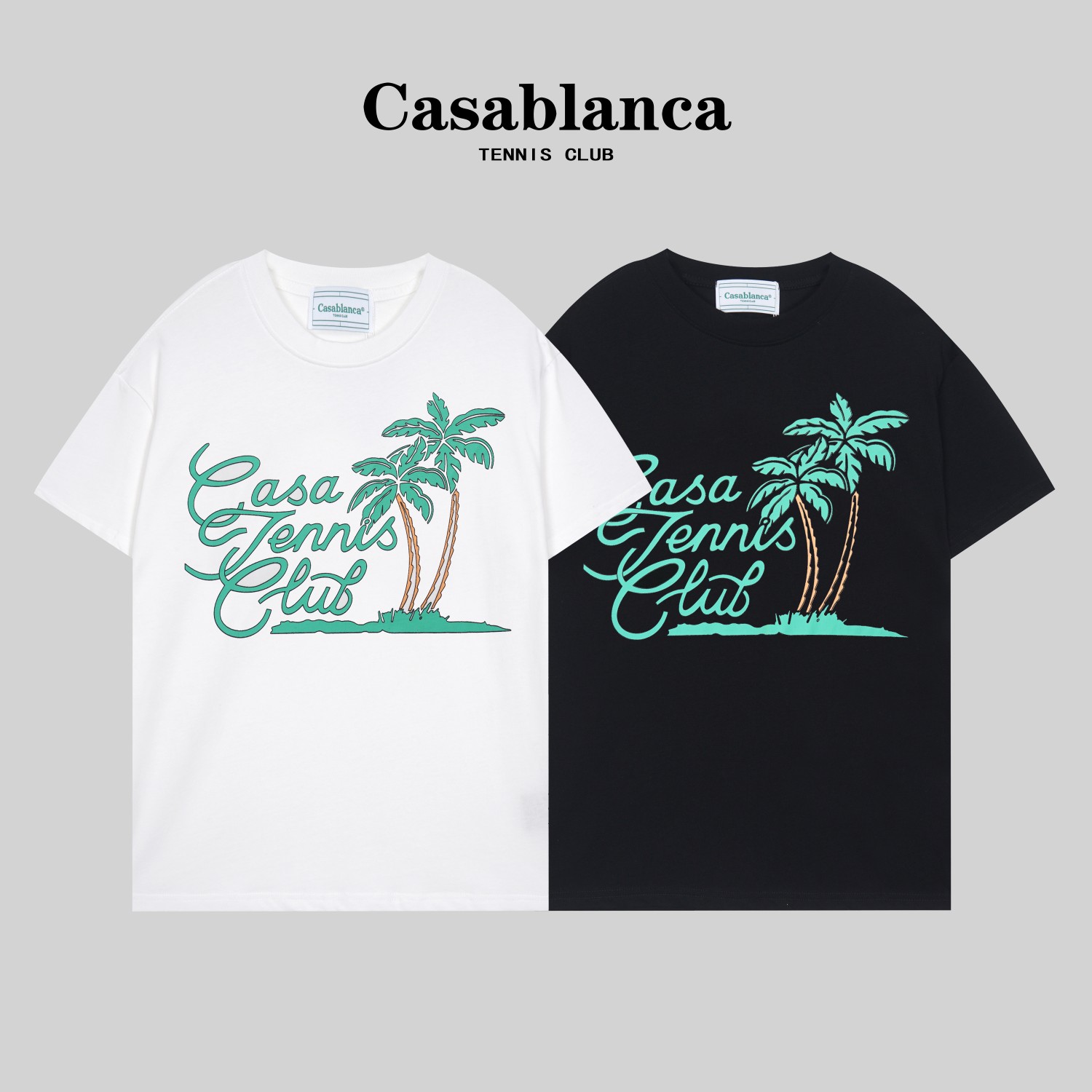 G1040 Camiseta de alta calidad de doble hilo # Casablanca*Nueva camiseta de verano 2023 de Casablanca, confec…
