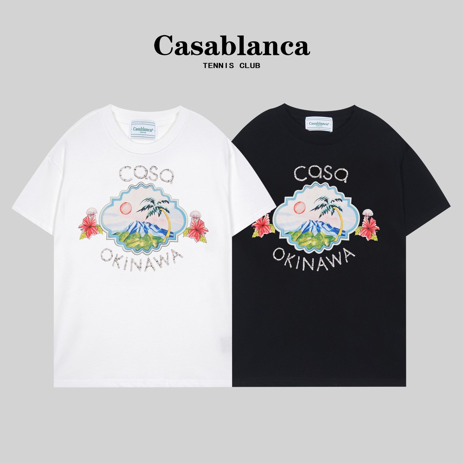G1041 Camiseta de alta calidad de doble hilo # Casablanca*Nueva camiseta de verano 2023 de Casablanca, confec…
