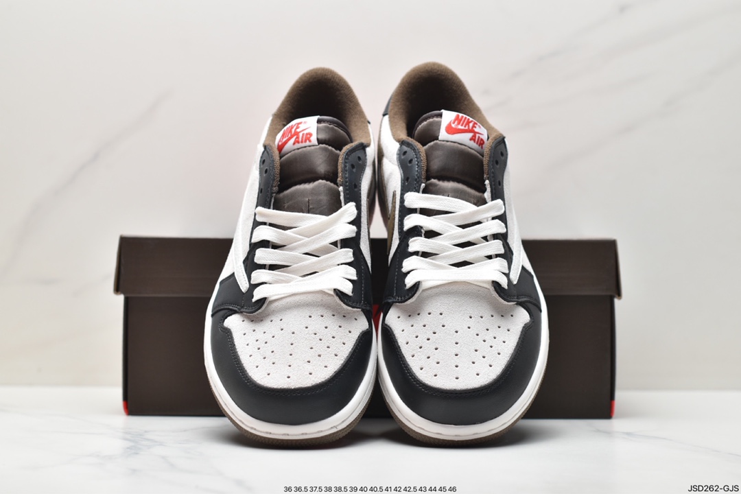 200 fragment design x Travis Scott x Nike Air Jordan 1 Low OG SP"Black/Green Toe"AJ1乔丹一代篮球鞋 DM7866-902