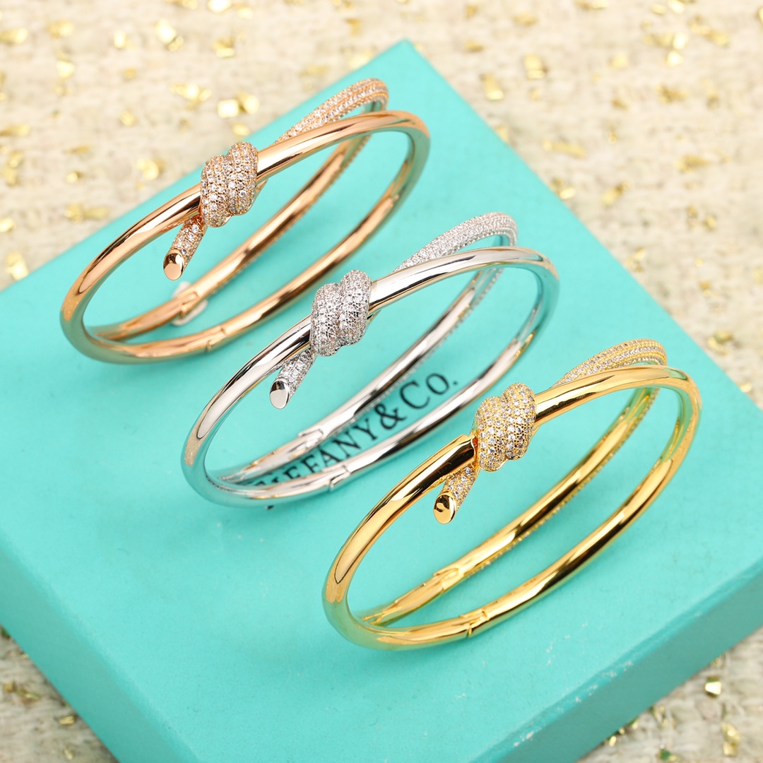 [Tiffany & Co. Jewelry]206436 [Our Product] Twisted Band Diamond Bracelet Only