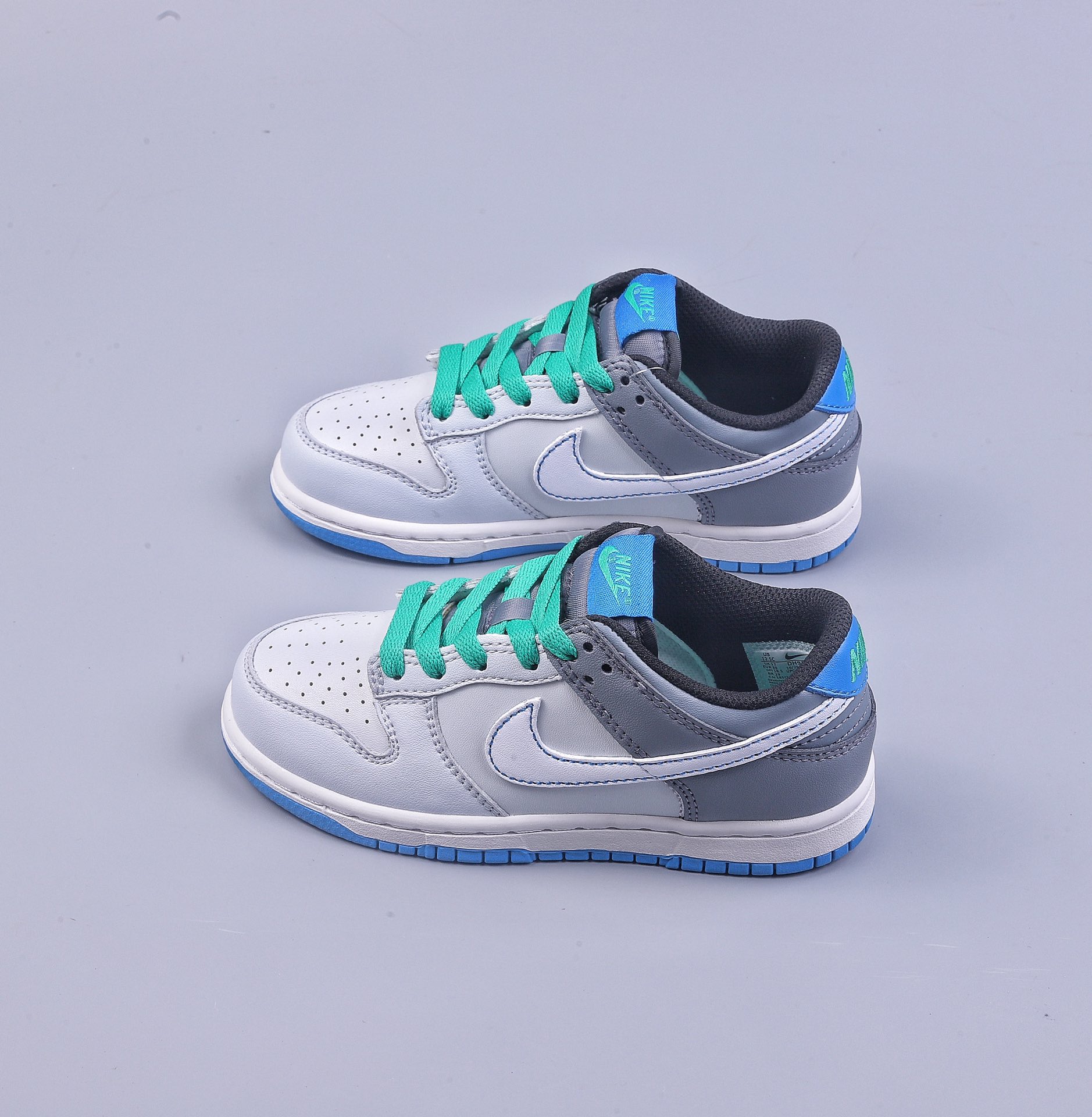 C Children's Shoes Nike Dunk Low Gray White Green DH9756-004