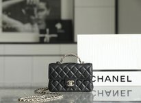 High Quality Designer Replica
 Chanel Classic Flap Bag Crossbody & Shoulder Bags Black Gold Hardware Lambskin Sheepskin Mini
