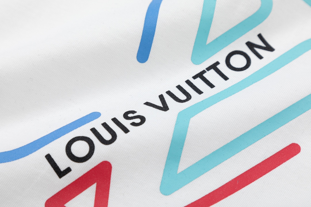 Louisvuitton路易威登2023几何方块标识短袖T恤