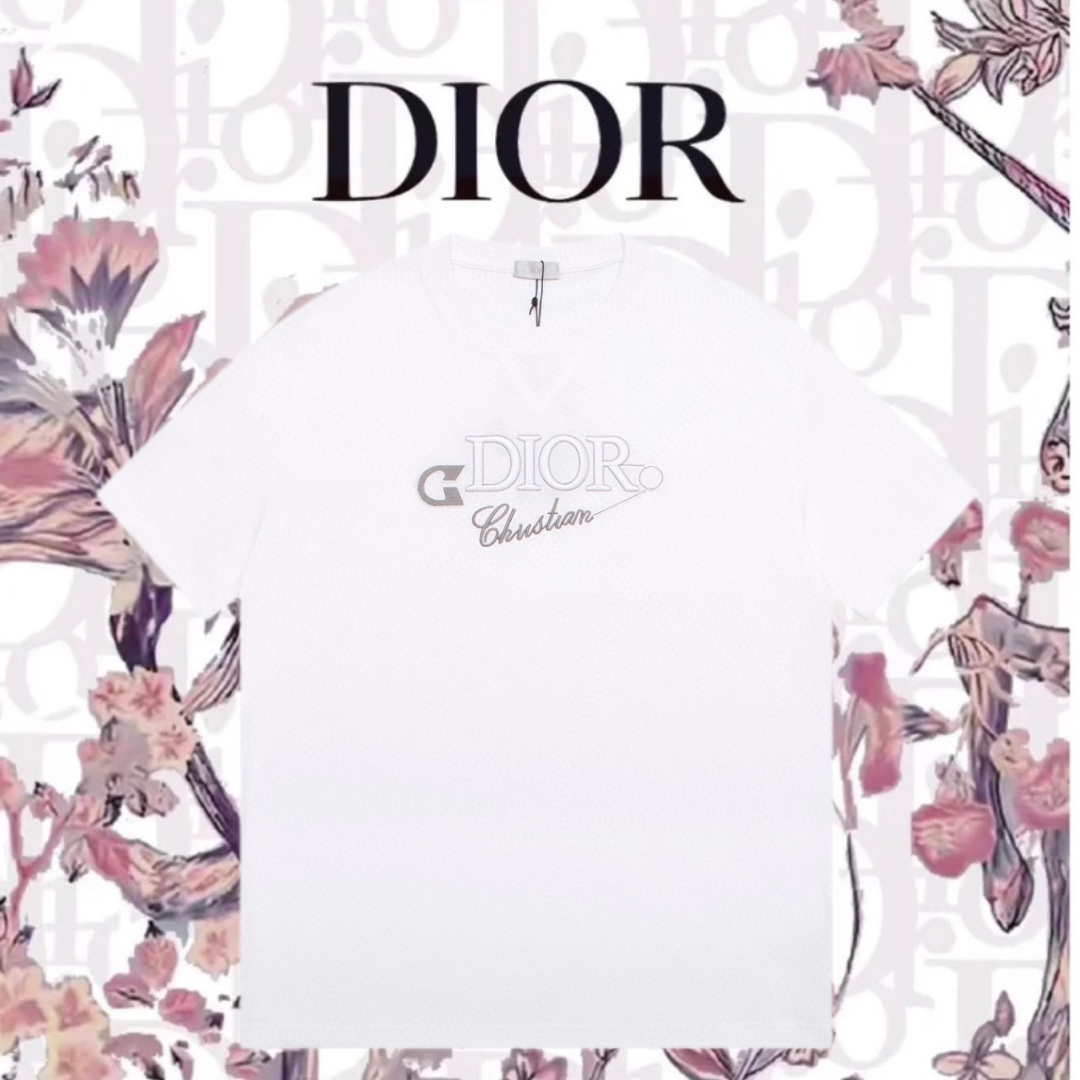 Dior Abbigliamento T-Shirt Ricamo Cotone