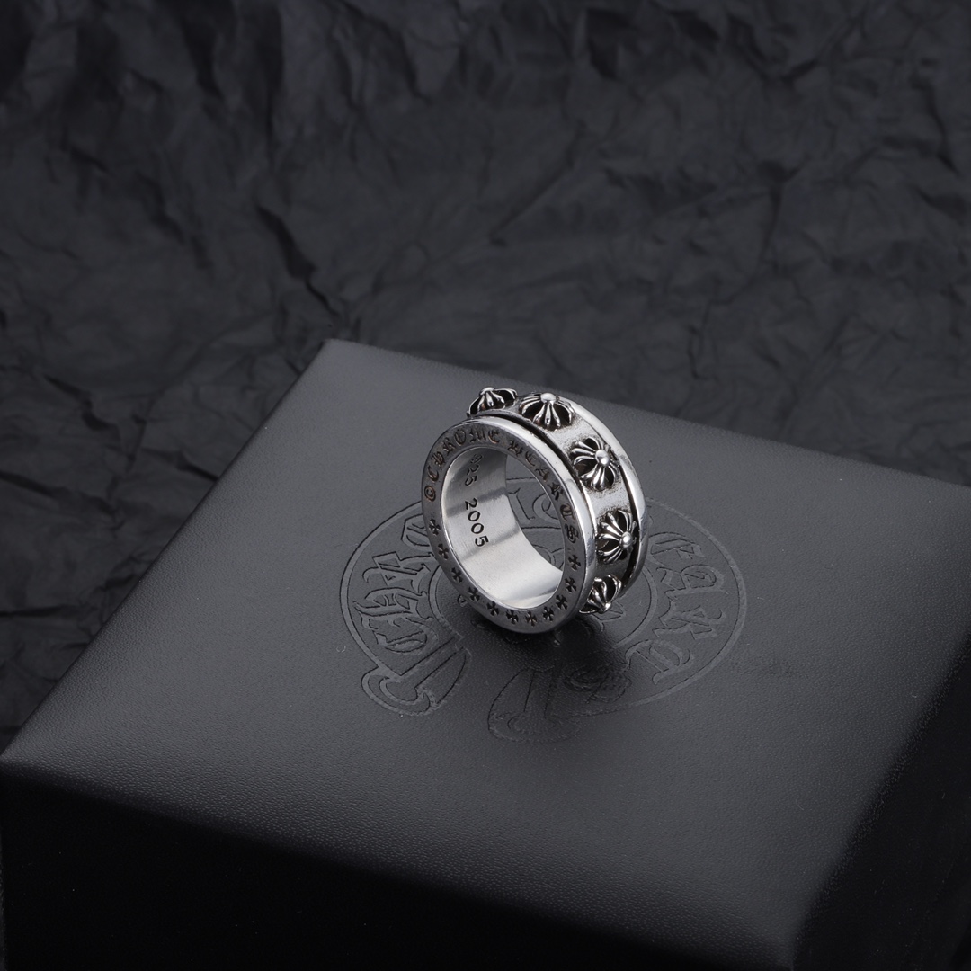 NO:921580,New Chrome heart ring, rotatable ring, cross flower smart ring, code size 7/8/9/10/11, Chrome hearts ring, chrome hearts, ring19860909新款克罗心戒指 可旋转戒子 十字花灵动戒子 码数7/8/9/10/11码,克罗心戒指,chrome hearts,ring,Jewelry