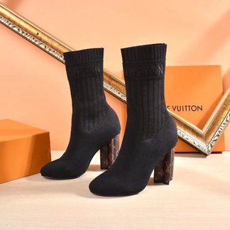 Louis Vuitton Sock Boots Rose Sheepskin