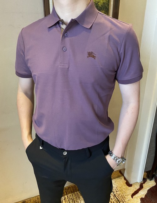 Burberry Polo Shirt - Italian Cotton, Striped Design, Signature Logo 1 Burberry Polo Shirt - Italian Cotton, Striped Design, Signature Logo