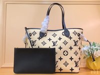 Louis Vuitton LV Neverfull Handbags Tote Bags High-End Designer
 Weave Cotton Raffia Summer Collection m22838