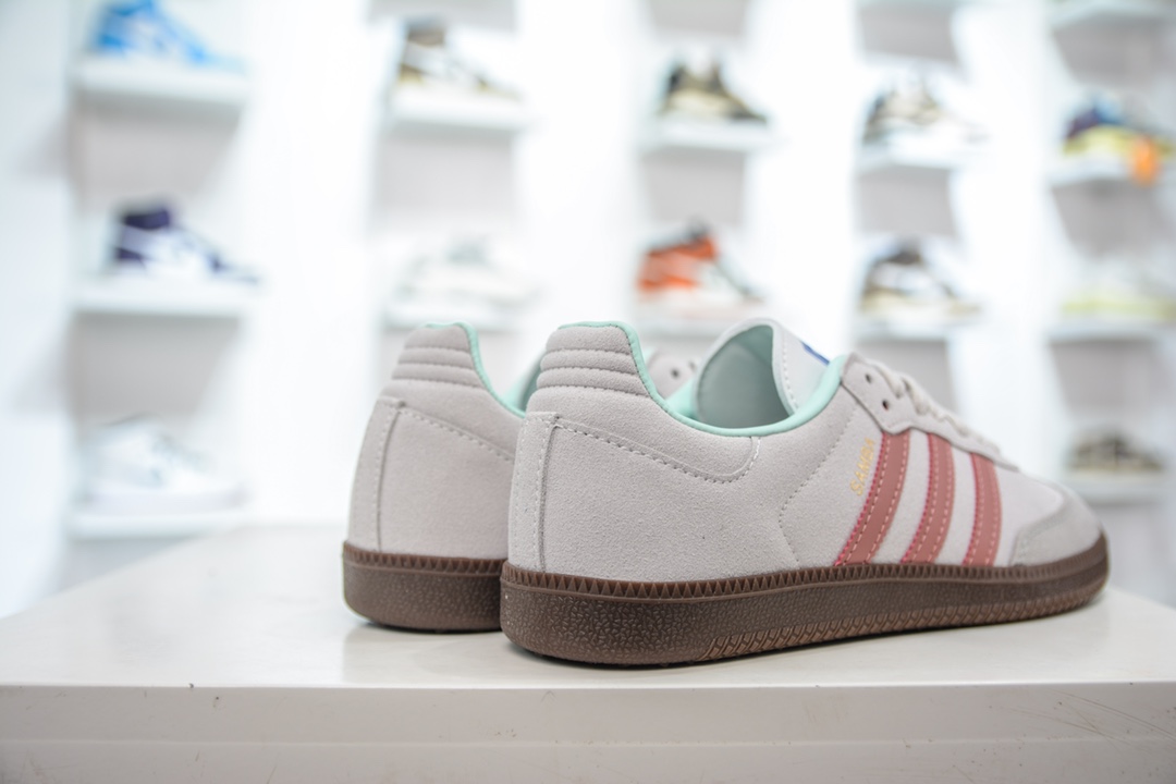 E Wales Bonner x Adidas Originals Samba gray nude pink bar ID2047