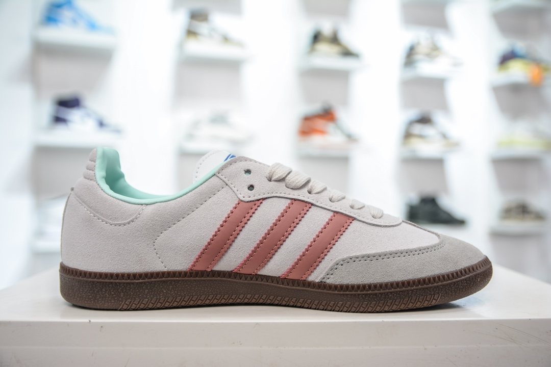 E Wales Bonner x Adidas Originals Samba gray nude pink bar ID2047