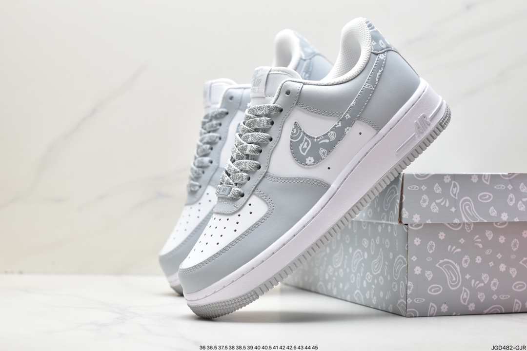 Nike Air Force 1 Low '07 gray and white cashew nut flower star Air Force 1 low-top casual sneakers XM6321-736