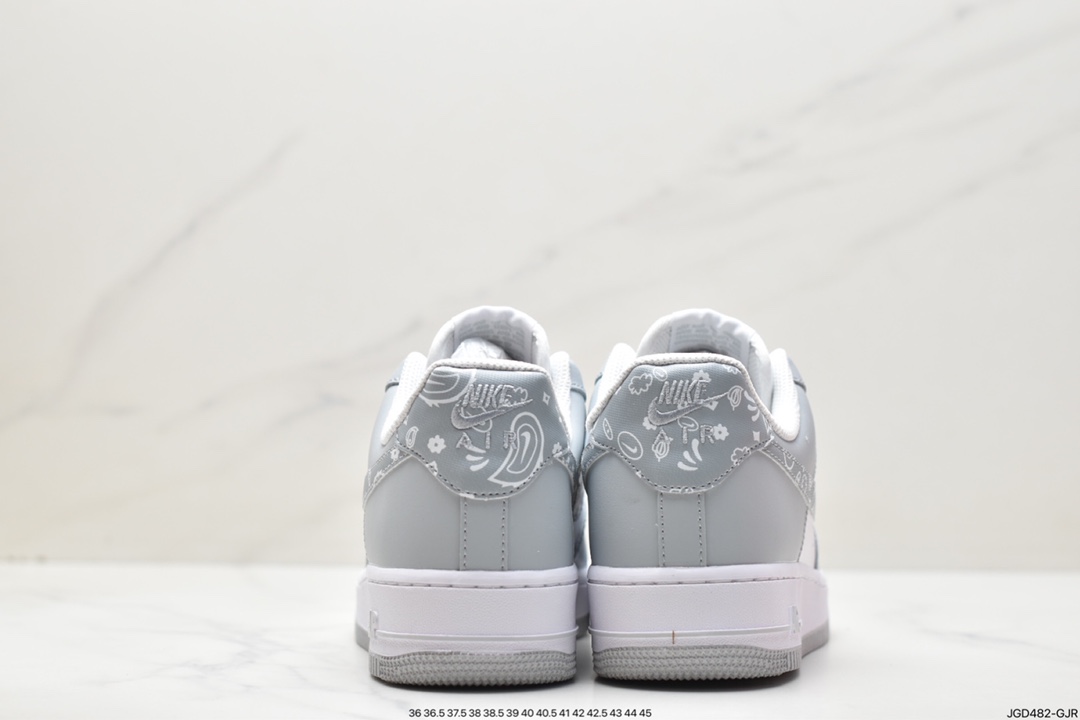 Nike Air Force 1 Low '07 gray and white cashew nut flower star Air Force 1 low-top casual sneakers XM6321-736