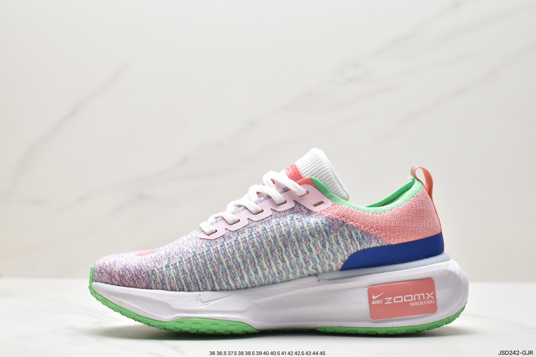 200 耐克Nike ZoomX Invincible Run Flyknit 3"Peacock Blue/Orange"不可战胜3代系列轻量飞织低帮休闲运动慢跑鞋 DR2660-002