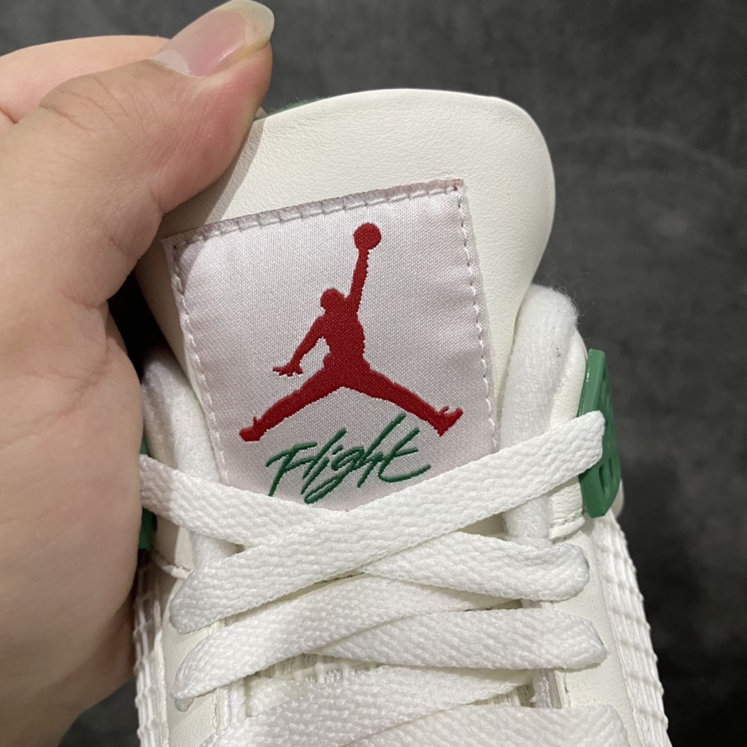 图片[4]-【X版纯原】Nike SB x Jordan Air Jordan 4 “Pine Green ＂联名款 白绿 DR5415-103全新改版 品质升级n全鞋使用原厂材质 品质稳定鞋头坡度一致于原鞋 正确后跟字体n电脑针车 效果同步原鞋 完美细节无可挑剔 尺码：40-47.5-莆田鞋批发中心