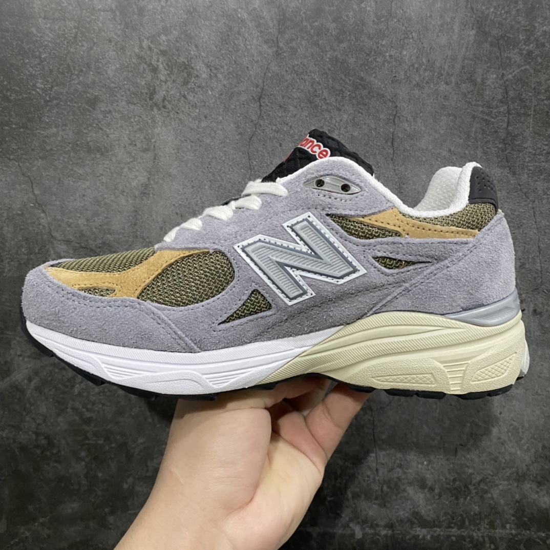 [K version pure original] New Balance Teddy Made series NB990V3 joint gray brown third generation presidential retro jogging shoes M990TG3