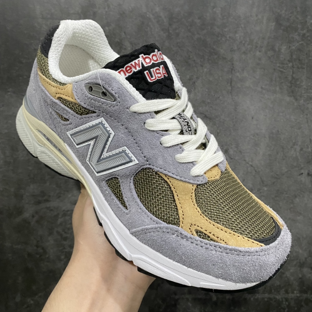 [K version pure original] New Balance Teddy Made series NB990V3 joint gray brown third generation presidential retro jogging shoes M990TG3