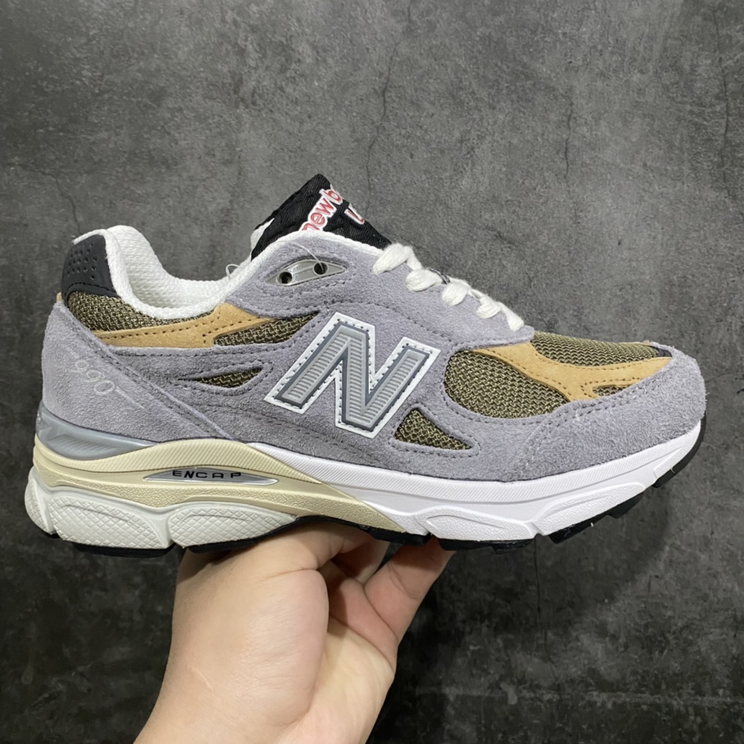 [K version pure original] New Balance Teddy Made series NB990V3 joint gray brown third generation presidential retro jogging shoes M990TG3