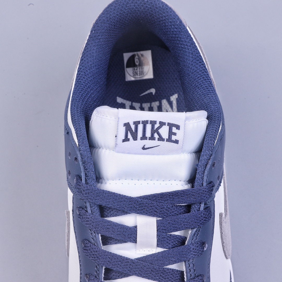 YH Nike Dunk Low ”Midnight Navy” blue and white FD9749-400