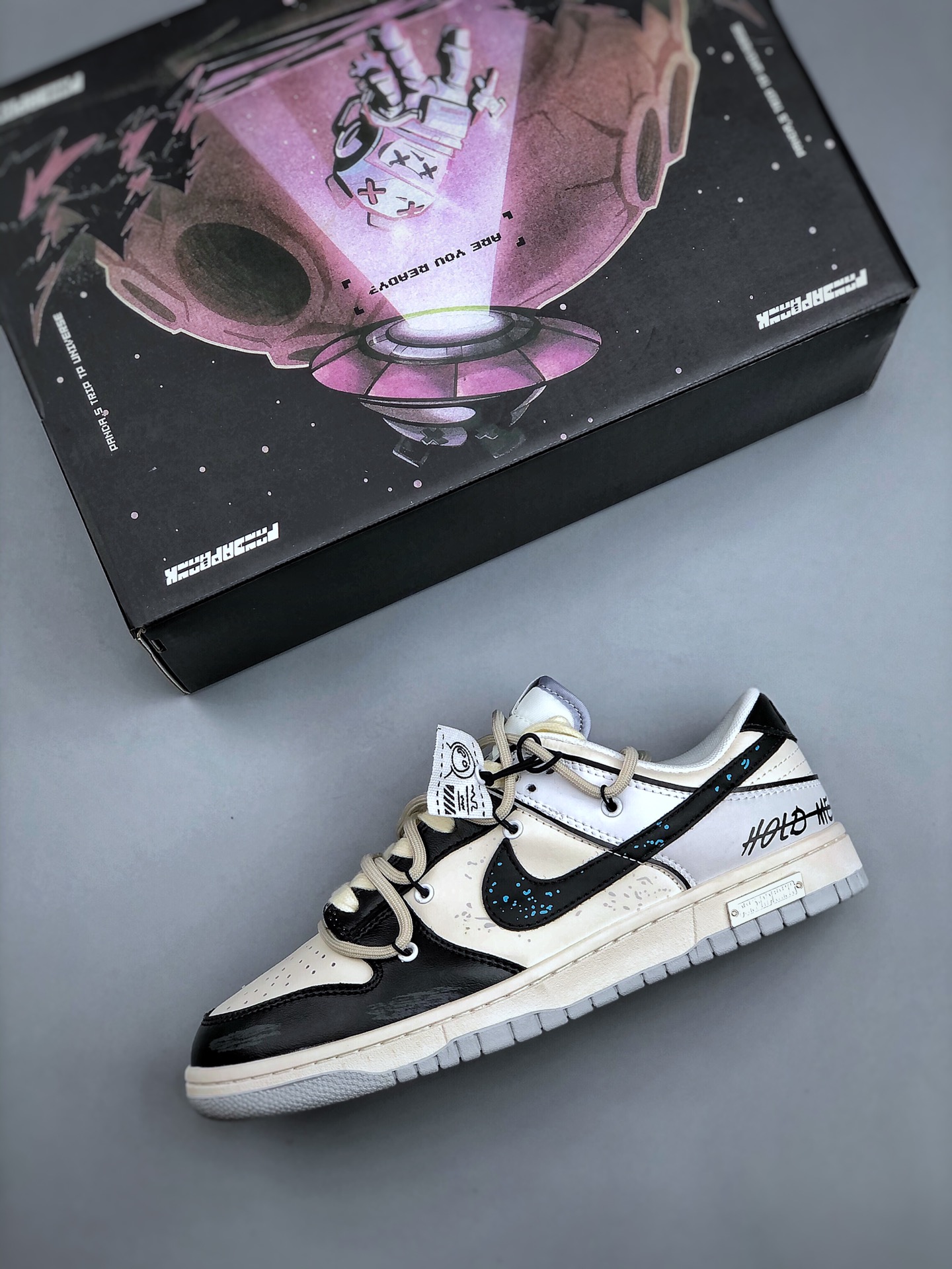 运动板鞋, 板鞋, Nike Dunk Low, DV0831-101 - 耐克 Nike Dunk Low 宇宙探索 星际迷航 复古做旧 低帮 休闲运动板鞋 男款 黑白蓝 DV0831-101