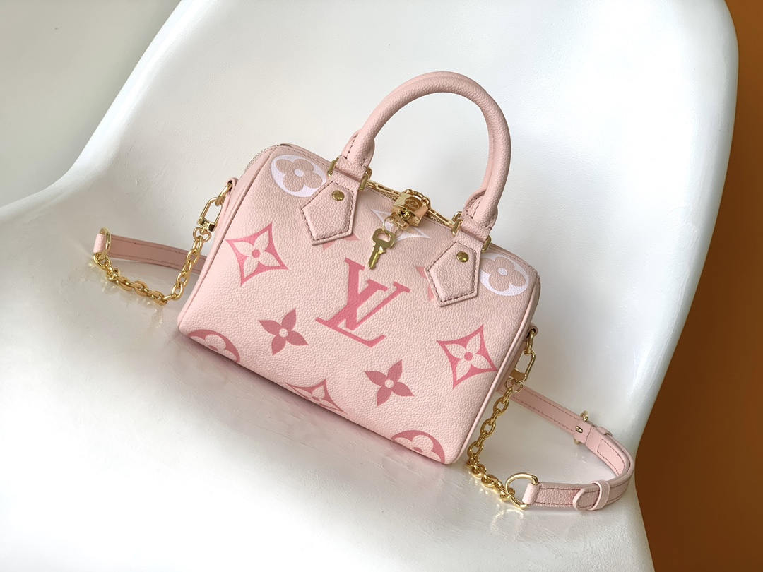 Louis Vuitton LV Speedy Bags Handbags Blue Pink Empreinte​ Cowhide Summer Collection M46518