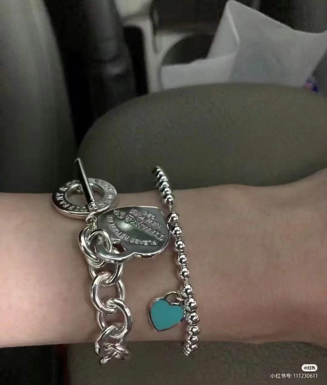 Tiffany & Co. Tiffany&Co.蒂芙尼心牌针扣手链项链