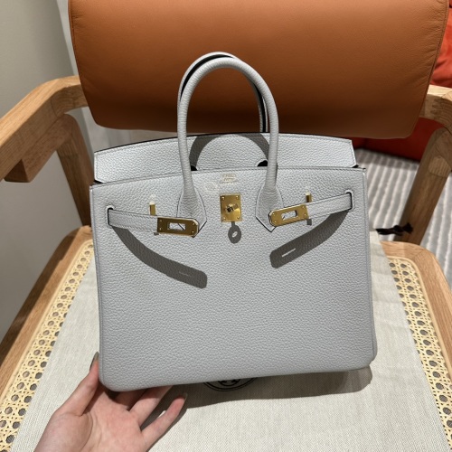 Hermès Birkin 25 Bleu Pale Togo Leather Gold Hardware Handmade Bag