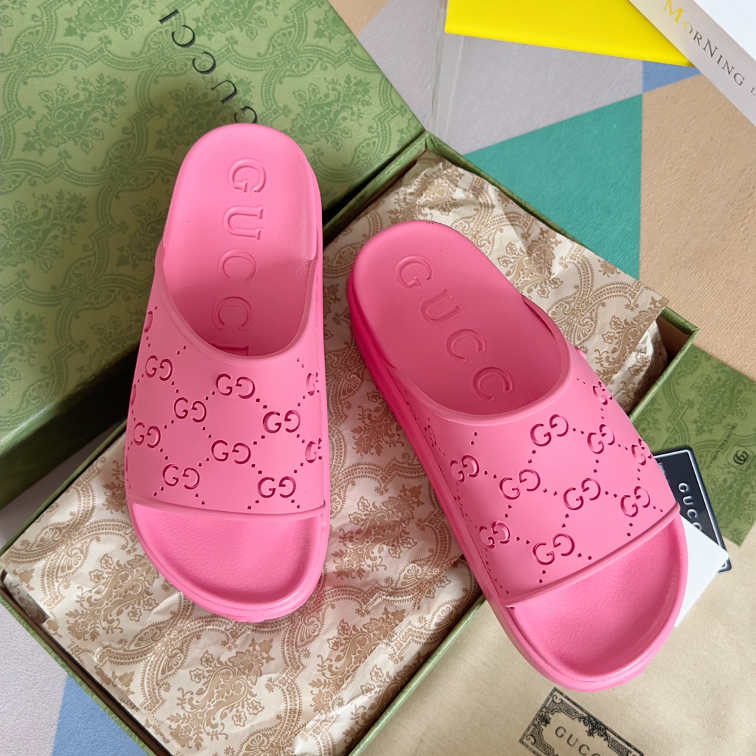 Versión superior: Gucci G home Crocs, suela gruesa de doble G, pantuflas de goma, sandalias. Compra original,…