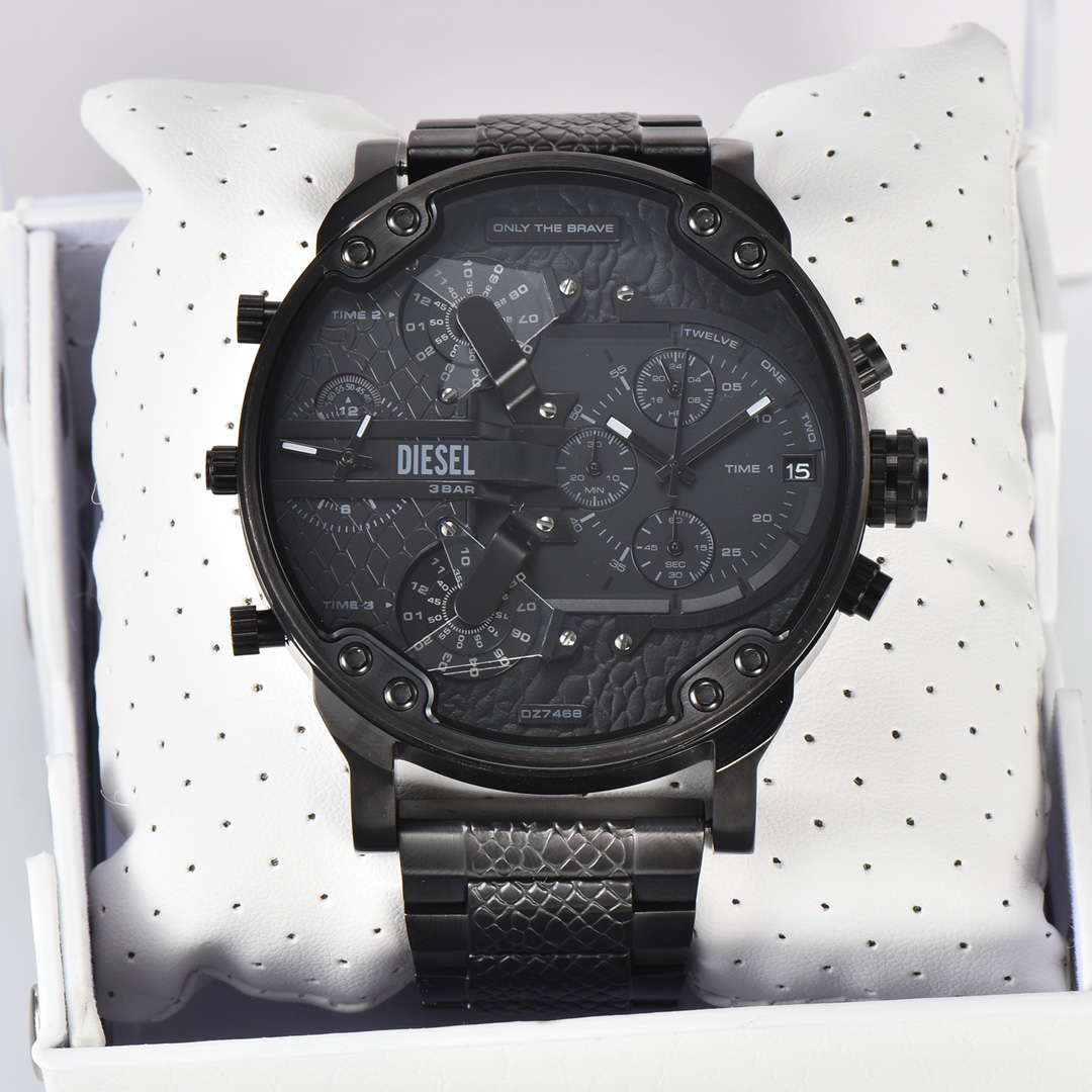 “DIESEL DZ7468 Watch: Capricorn Quartz Core, Zirconium Steel, Reinforced Glass” - 图片 1