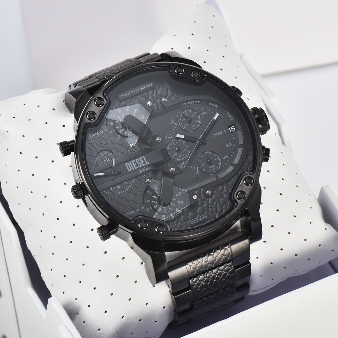 “DIESEL DZ7468 Watch: Capricorn Quartz Core, Zirconium Steel, Reinforced Glass” - 图片 3