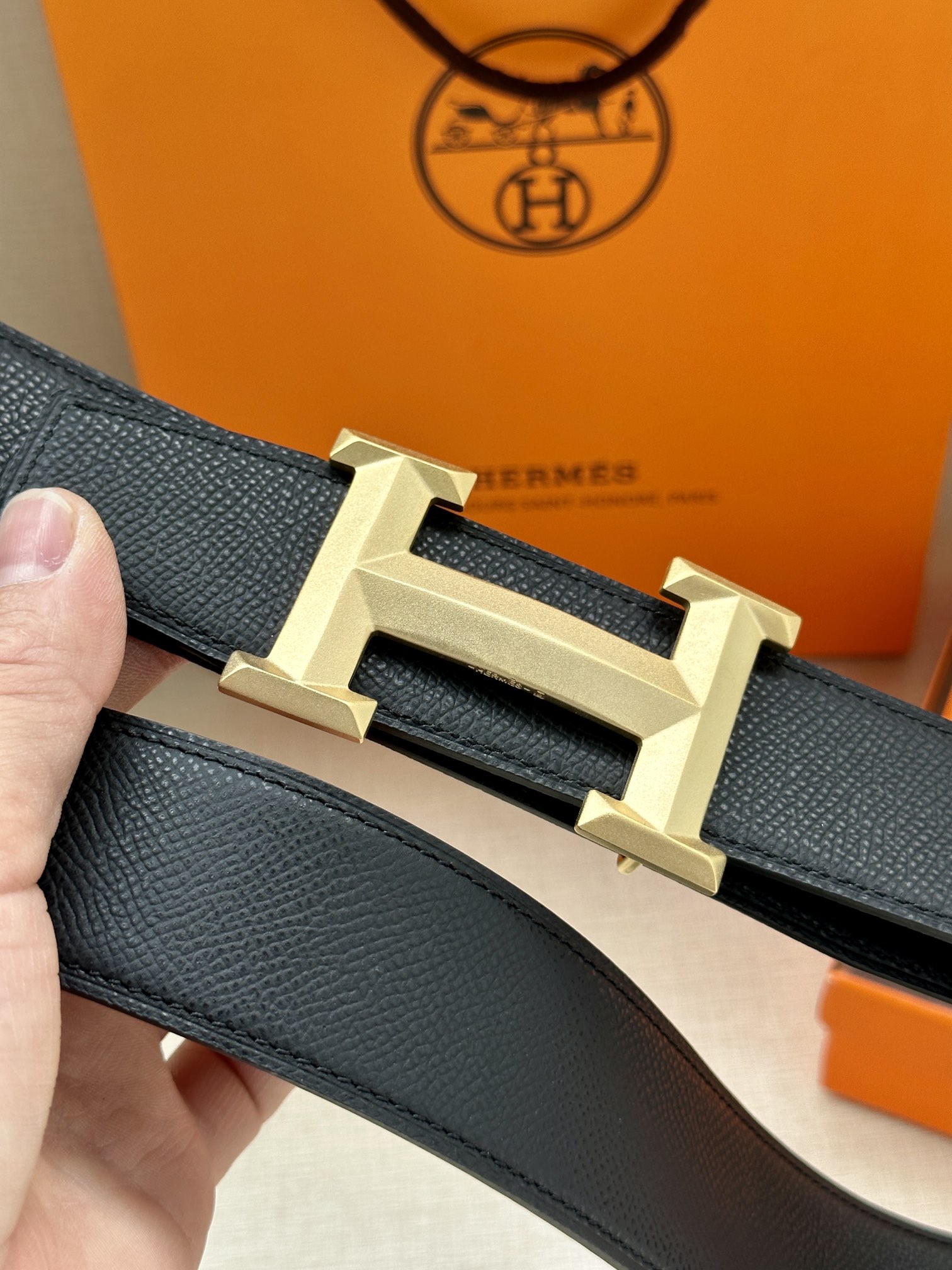 Hermes.爱马仕男款3.8cm精