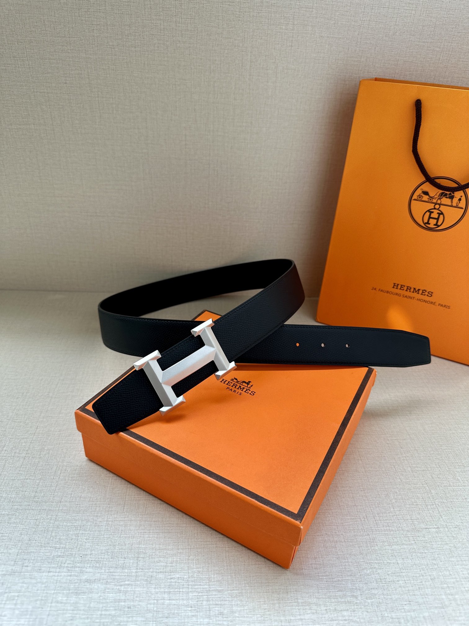 Hermes.爱马仕男款3.8cm精