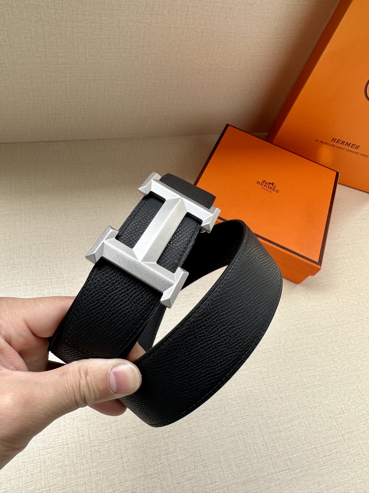 Hermes.爱马仕男款3.8cm精
