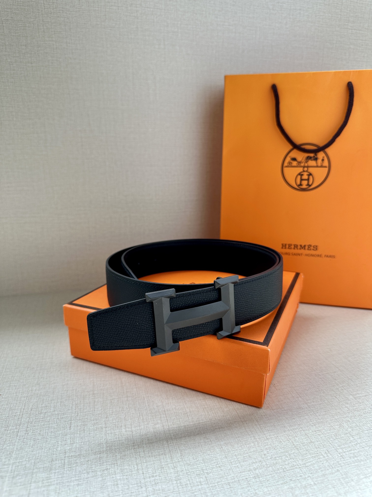 Hermes.爱马仕男款3.8cm精