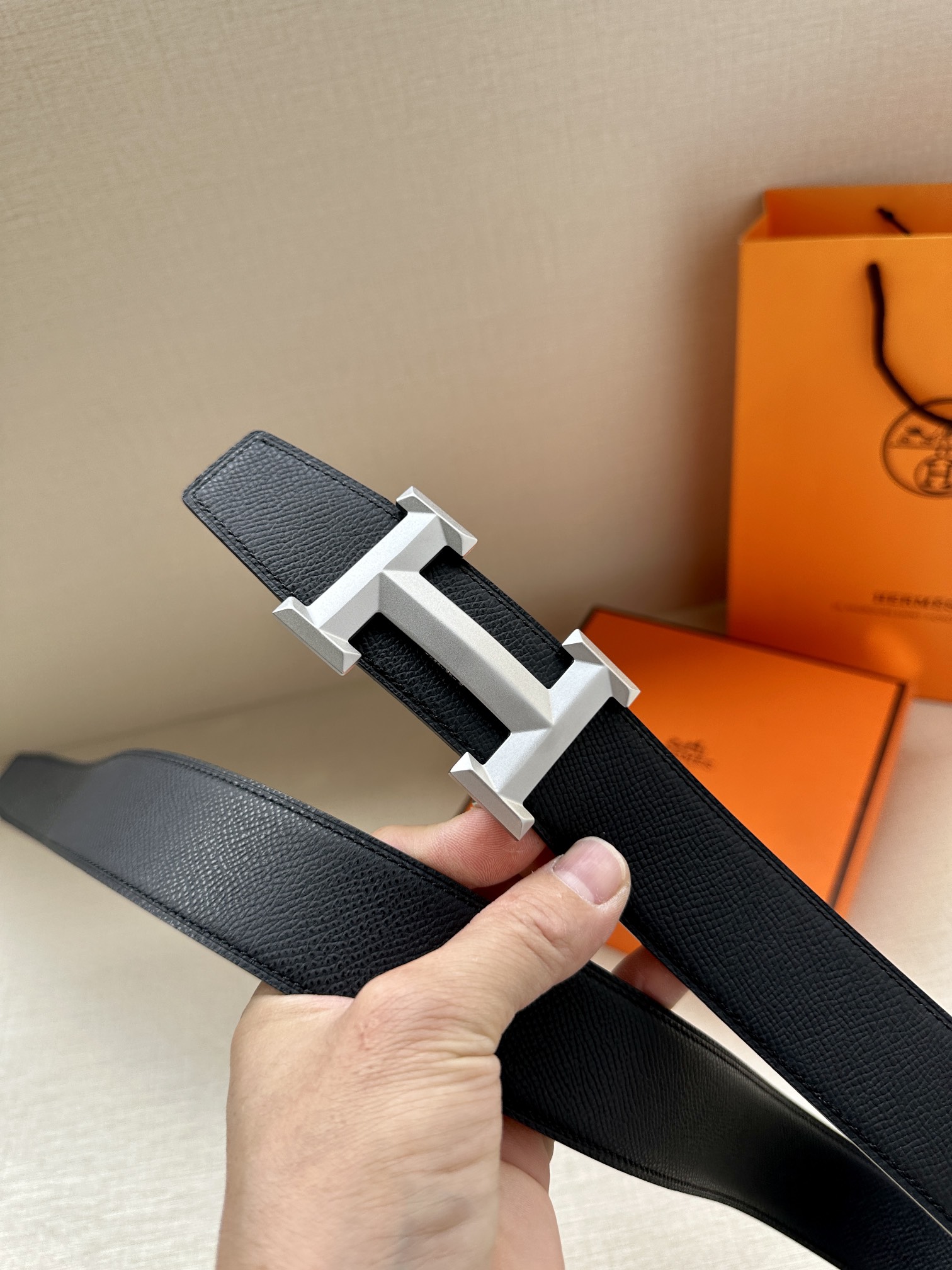 Hermes.爱马仕男款3.8cm精