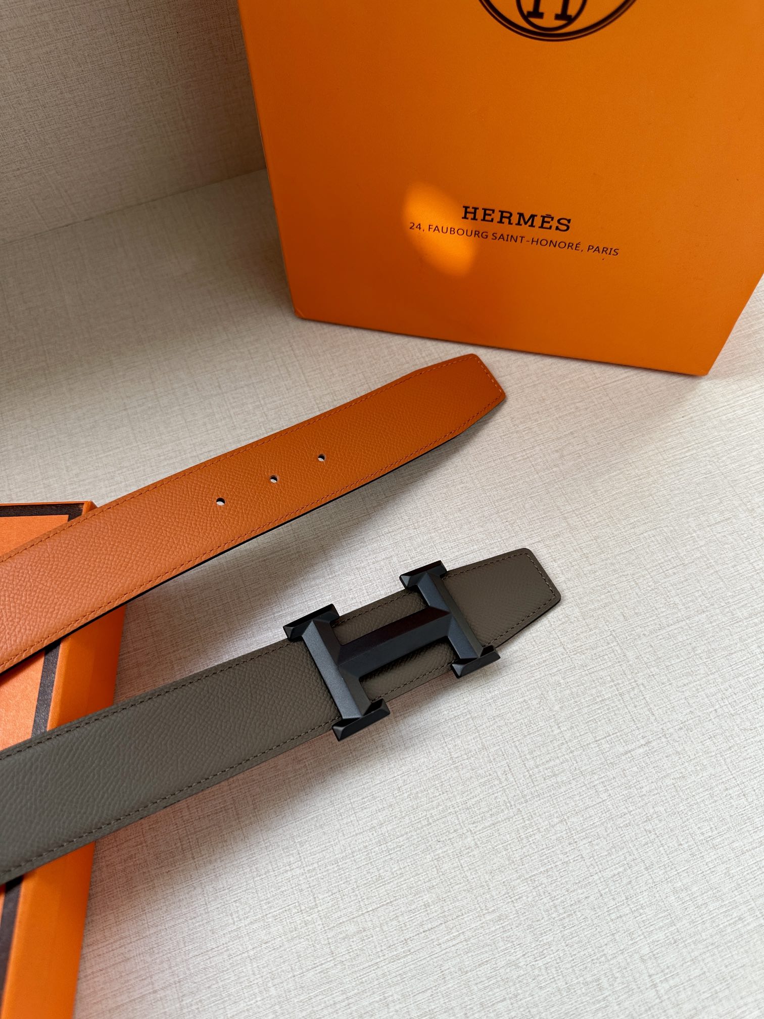 Hermes.爱马仕男款3.8cm精