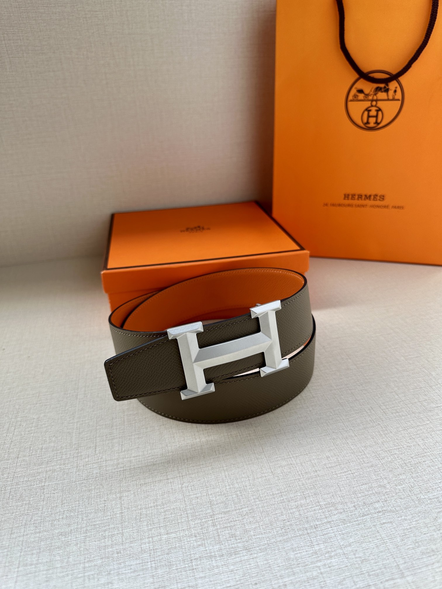 Hermes.爱马仕男款3.8cm精