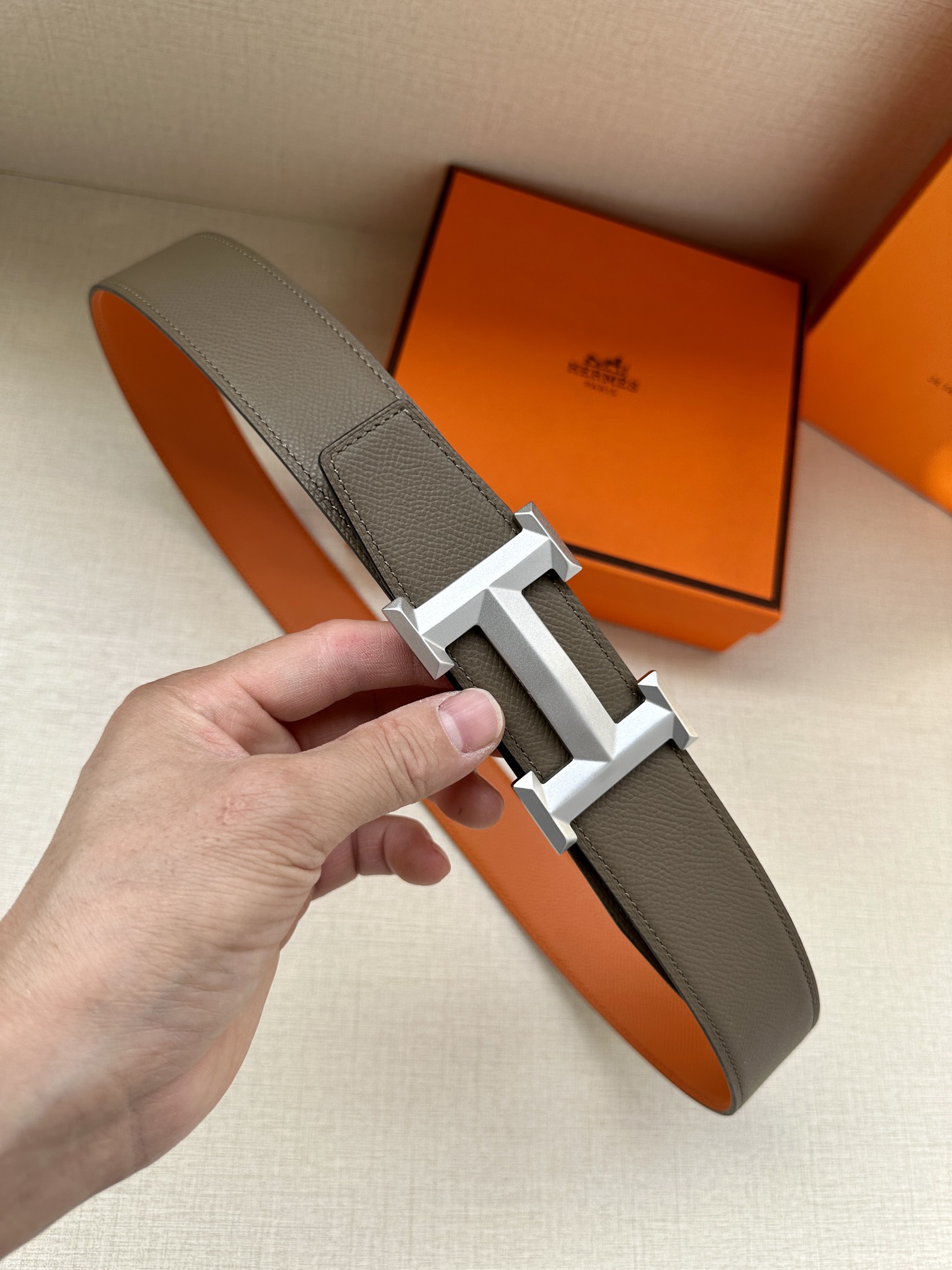 Hermes.爱马仕男款3.8cm精
