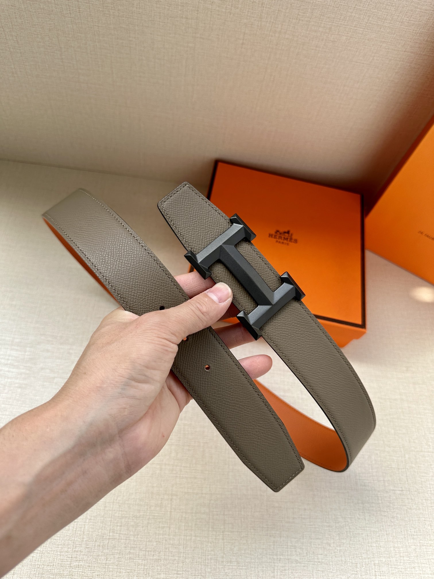 Hermes.爱马仕男款3.8cm精