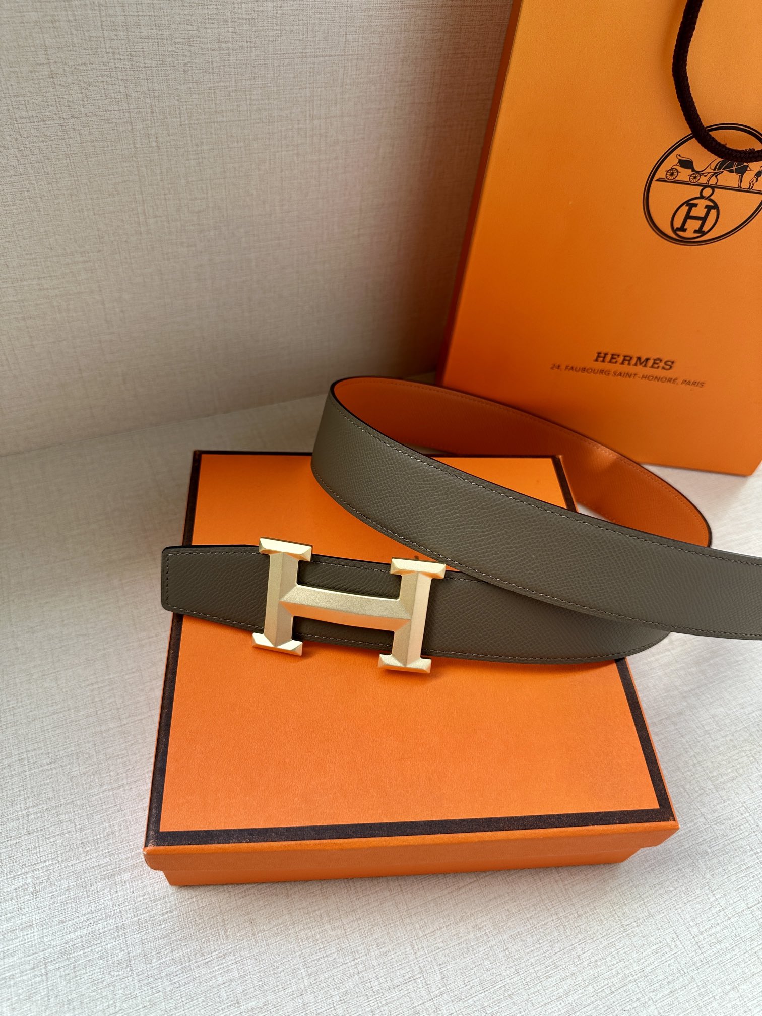 Hermes.爱马仕男款3.8cm精