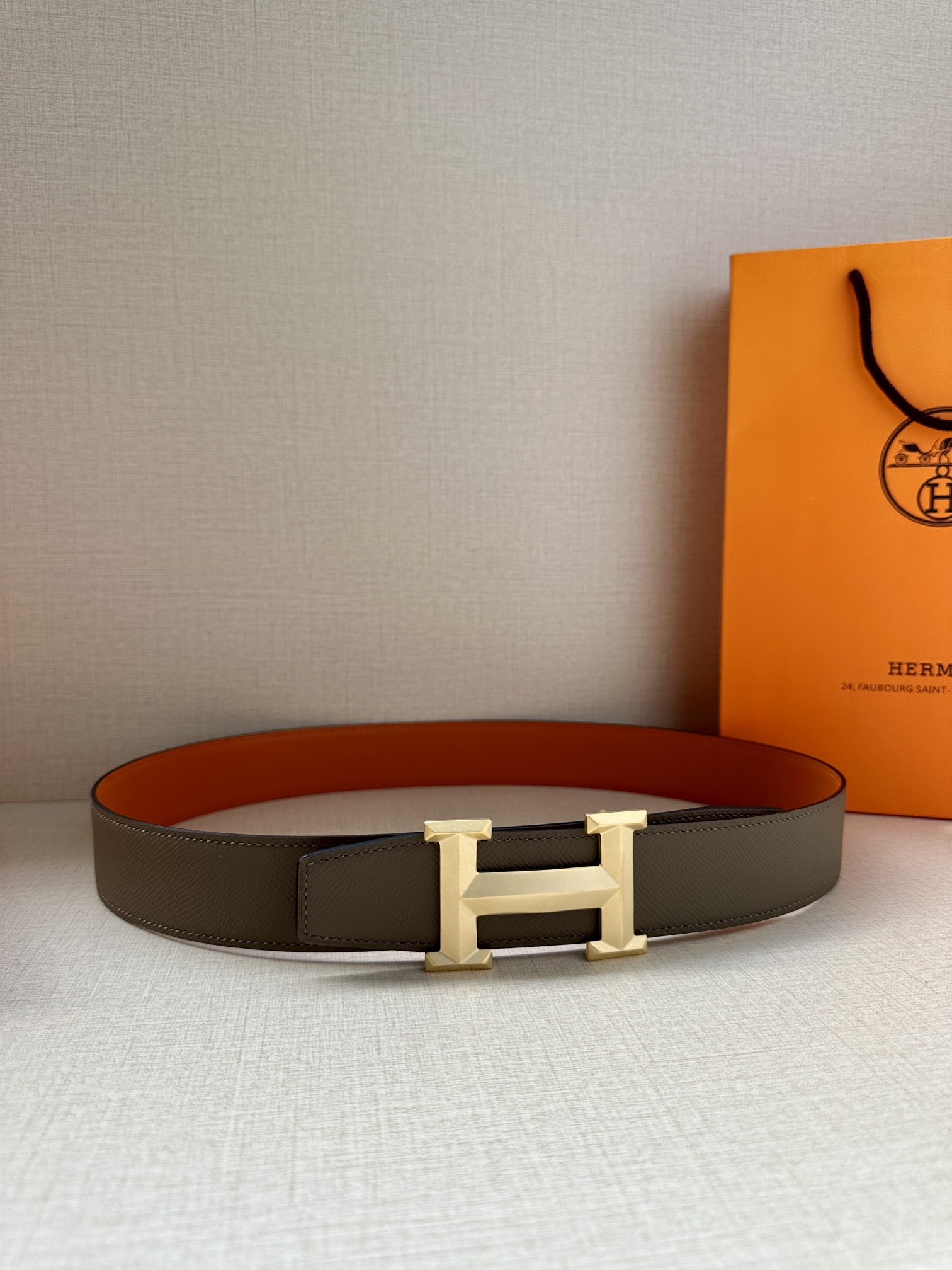 Hermes.爱马仕男款3.8cm精