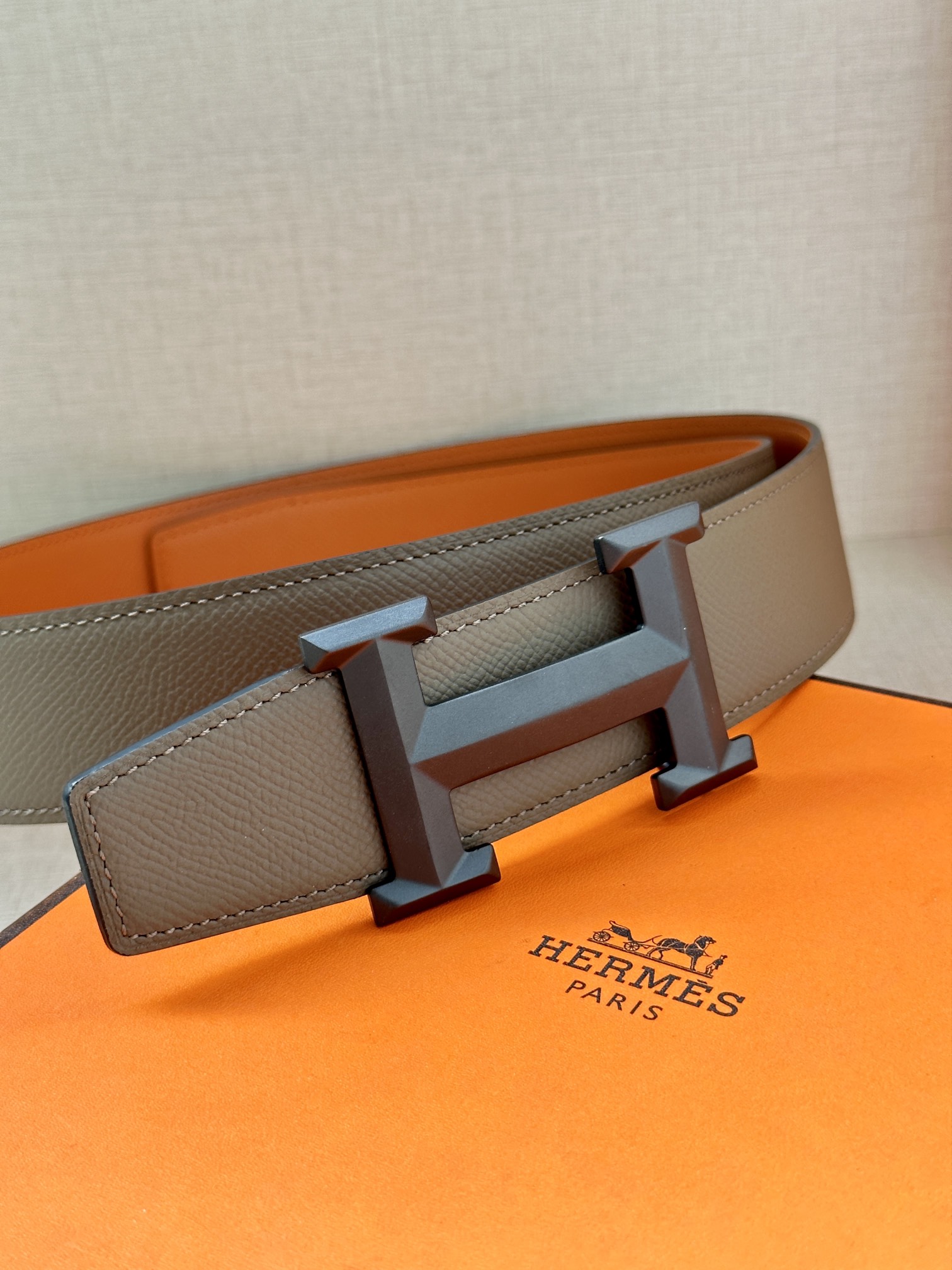 Hermes.爱马仕男款3.8cm精