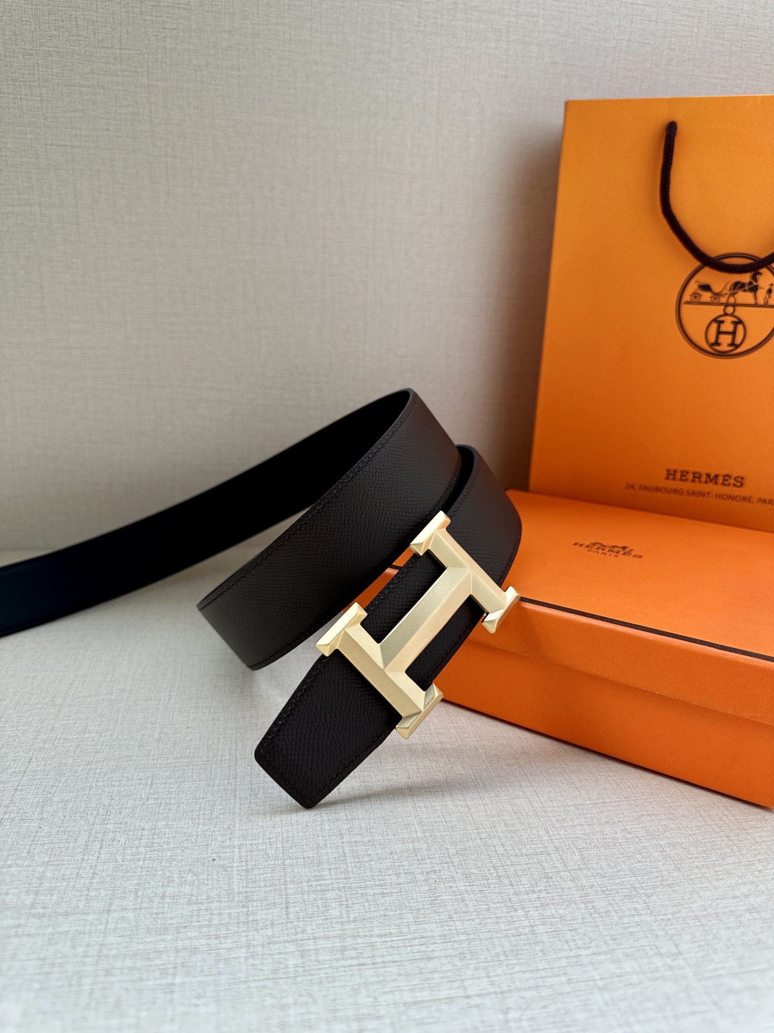 Hermes.爱马仕男款3.8cm精