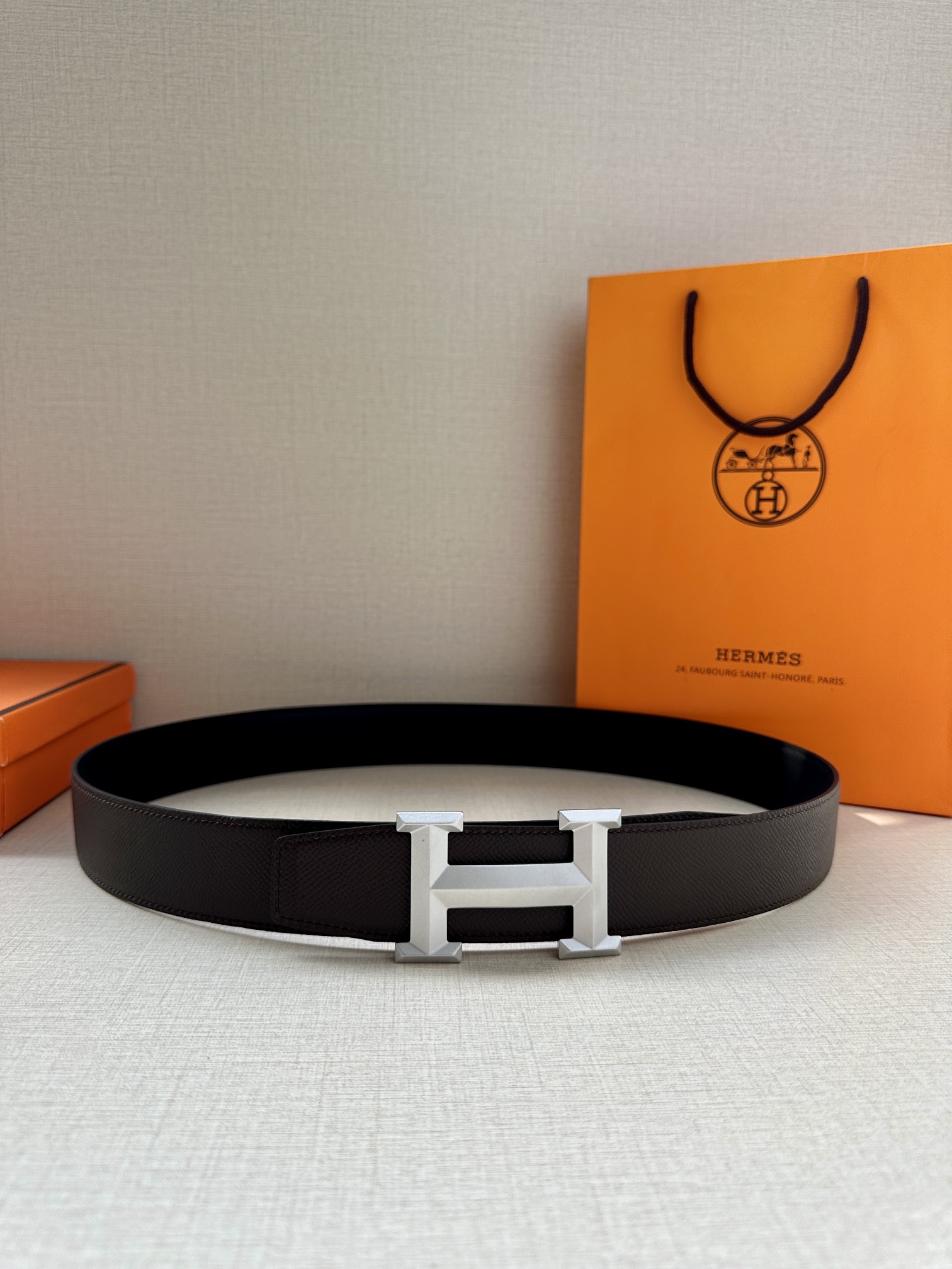 Hermes.爱马仕男款3.8cm精