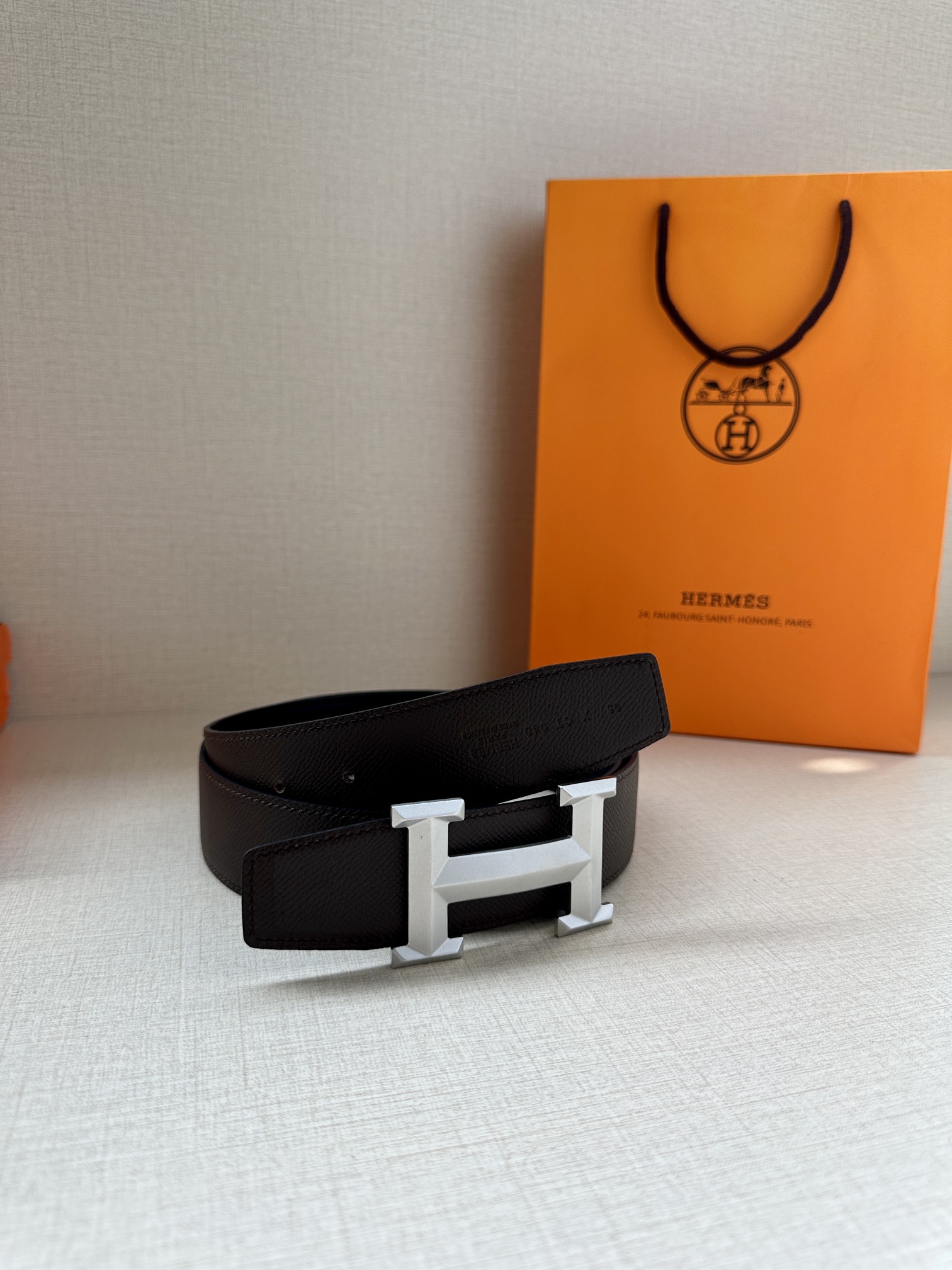 Hermes.爱马仕男款3.8cm精