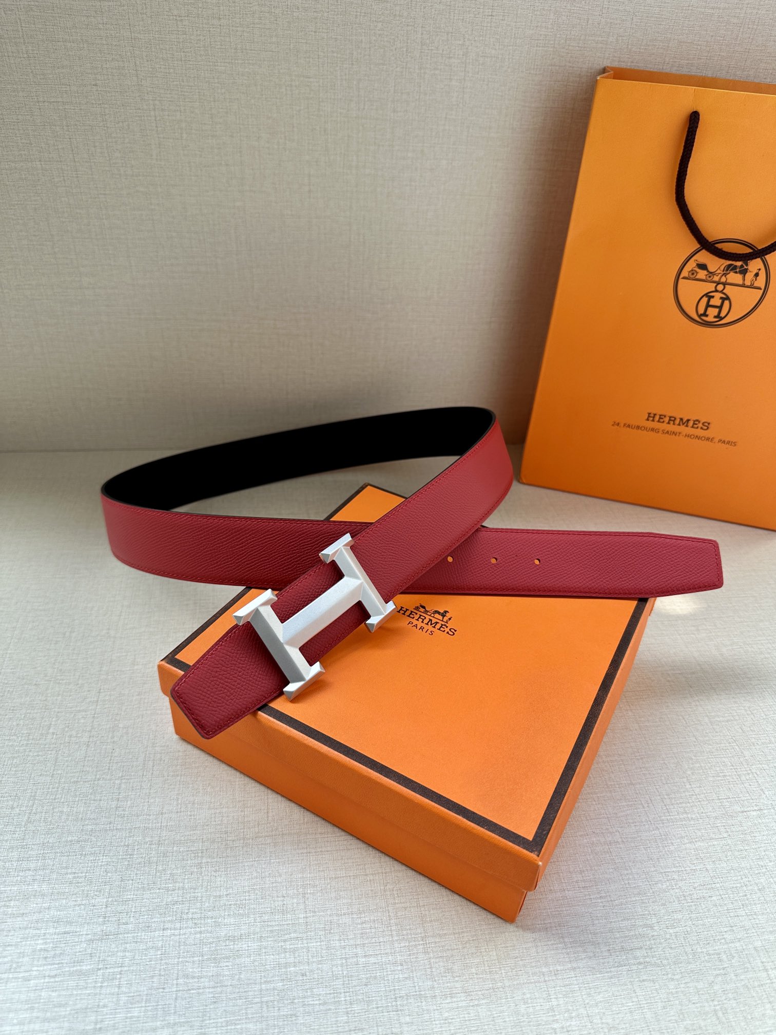 Hermes.爱马仕男款3.8cm精