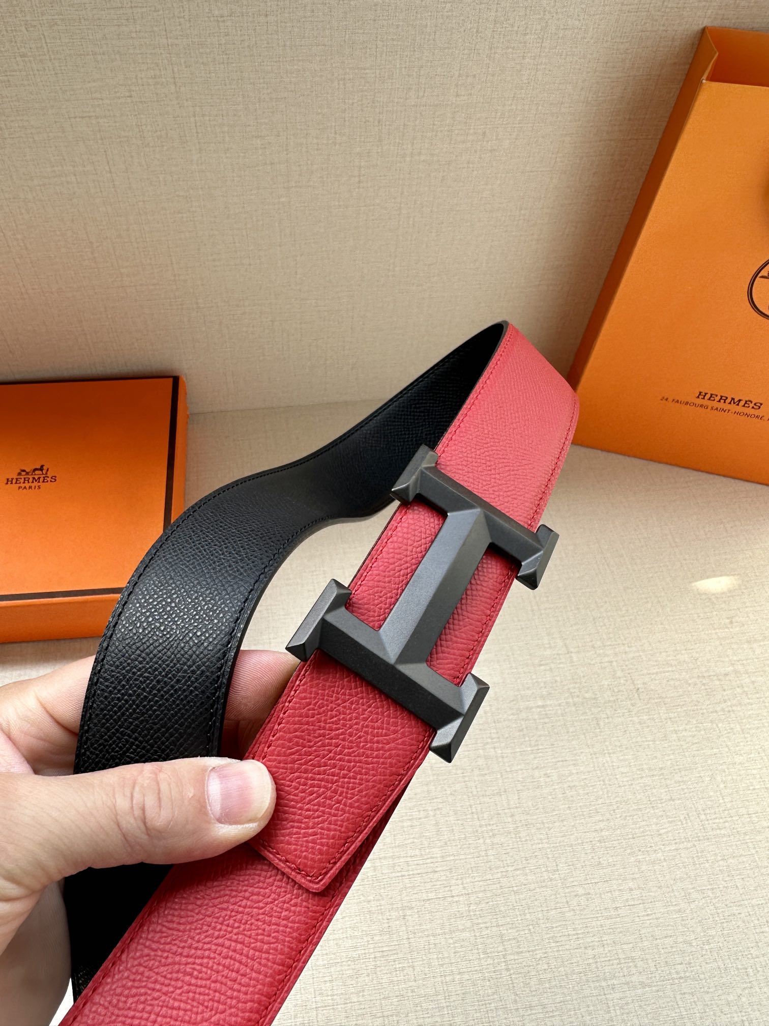 Hermes.爱马仕男款3.8cm精