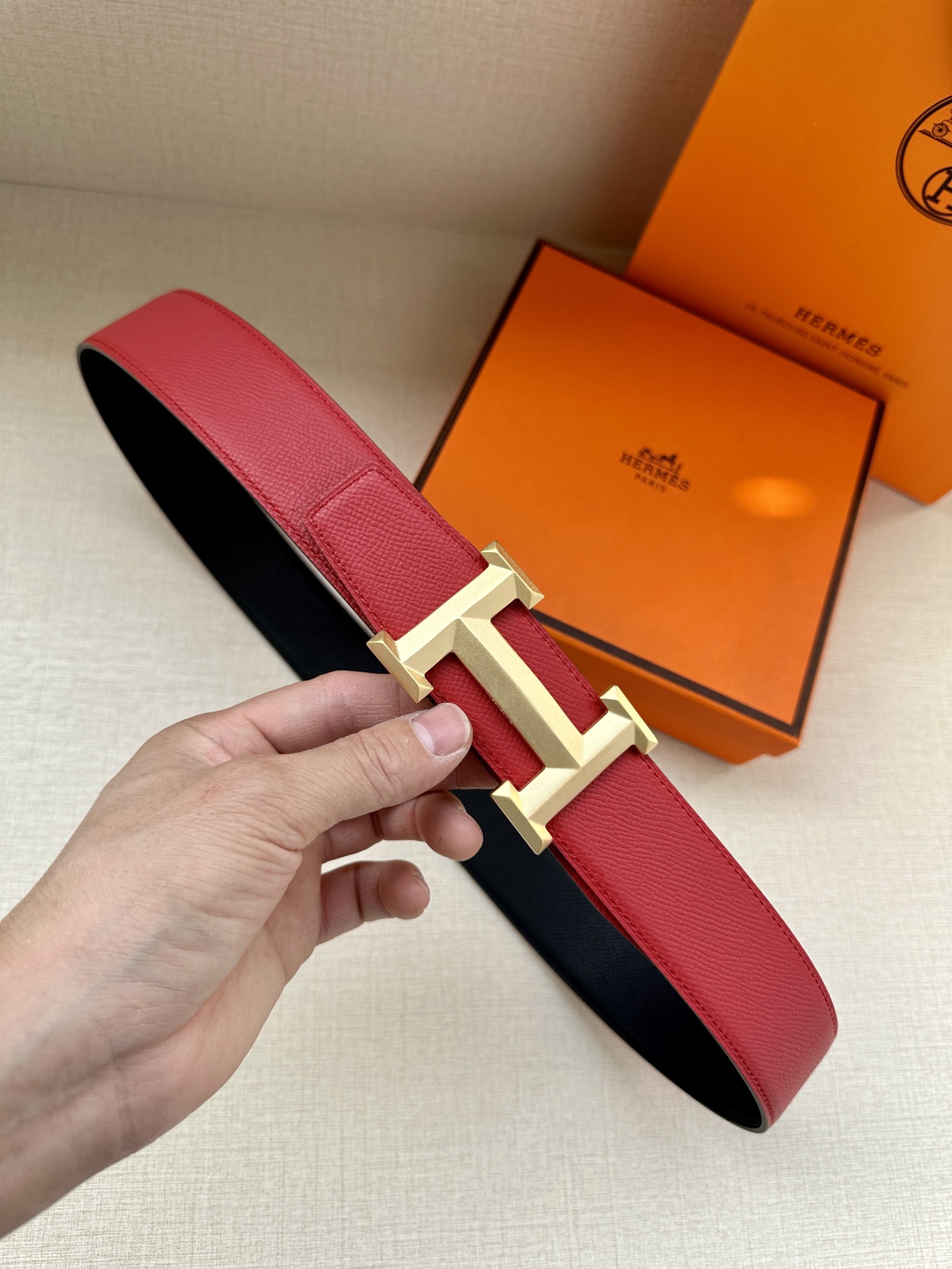 Hermes.爱马仕男款3.8cm精